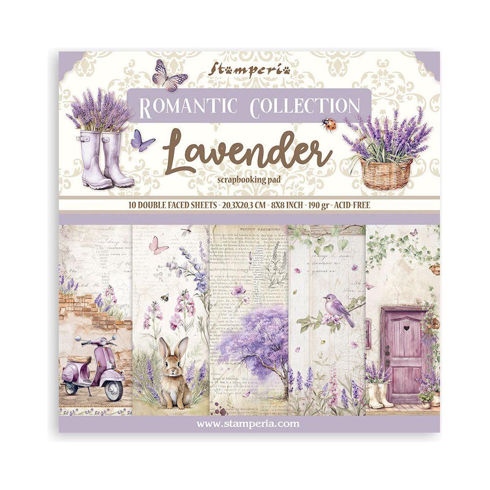 Stamperia Romantic Lavender 8x8 Paper sbbs108