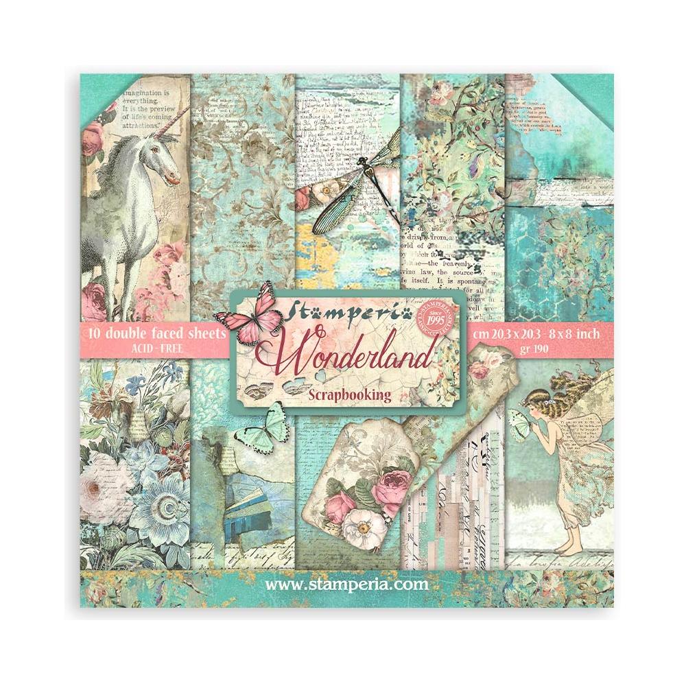 Stamperia Wonderland 8x8 Paper sbbs109