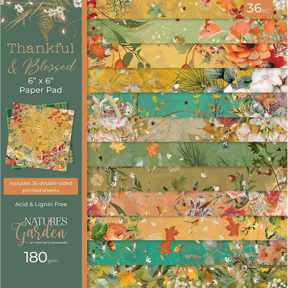 Crafter's Companion Thankful And Blessed 6 x 6 Paper Pad ng-tab-pad6