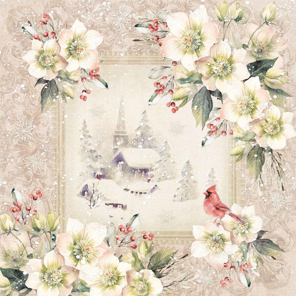 Crafter's Companion Christmas Rose 6 x 6 Vellum Pad s-cr-velpad6 Snowy Village