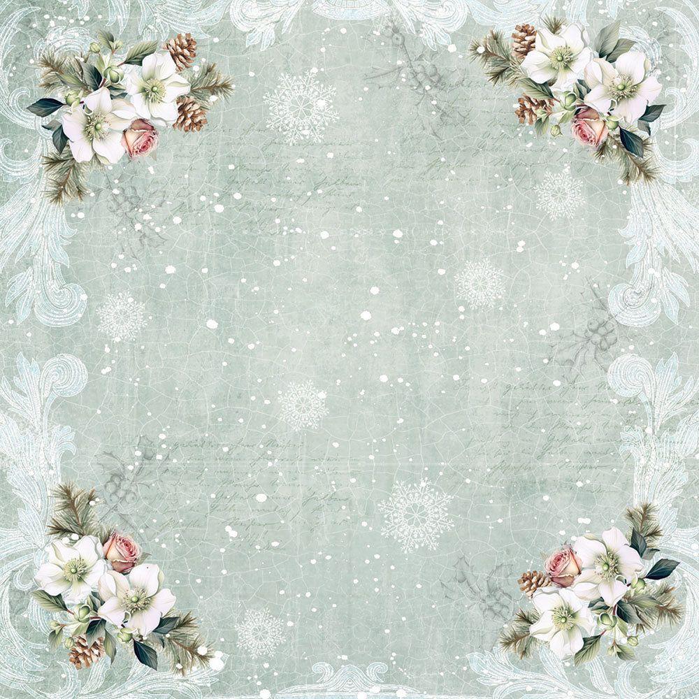 Crafter's Companion Christmas Rose 6 x 6 Vellum Pad s-cr-velpad6 Framed Floral Holiday Layout