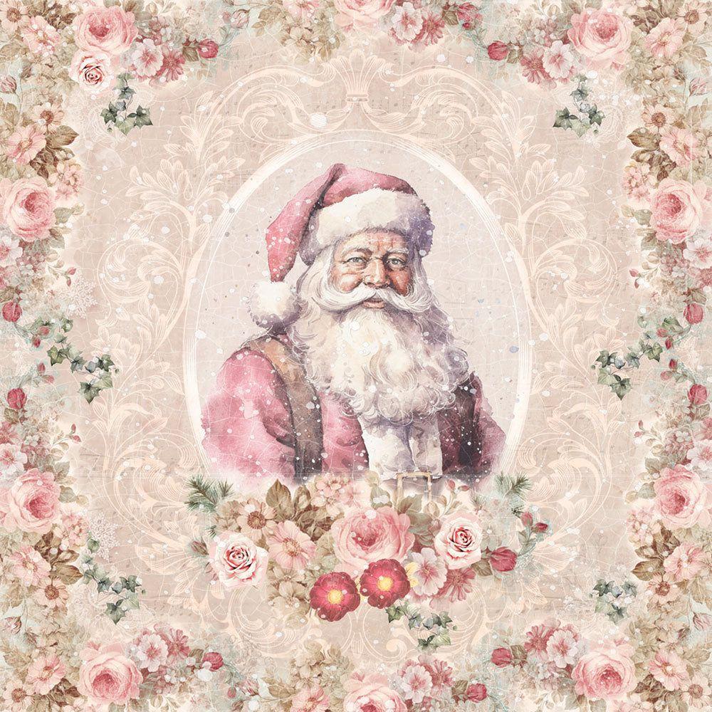 Crafter's Companion Christmas Rose 6 x 6 Vellum Pad s-cr-velpad6 Vintage Santa Portrait 