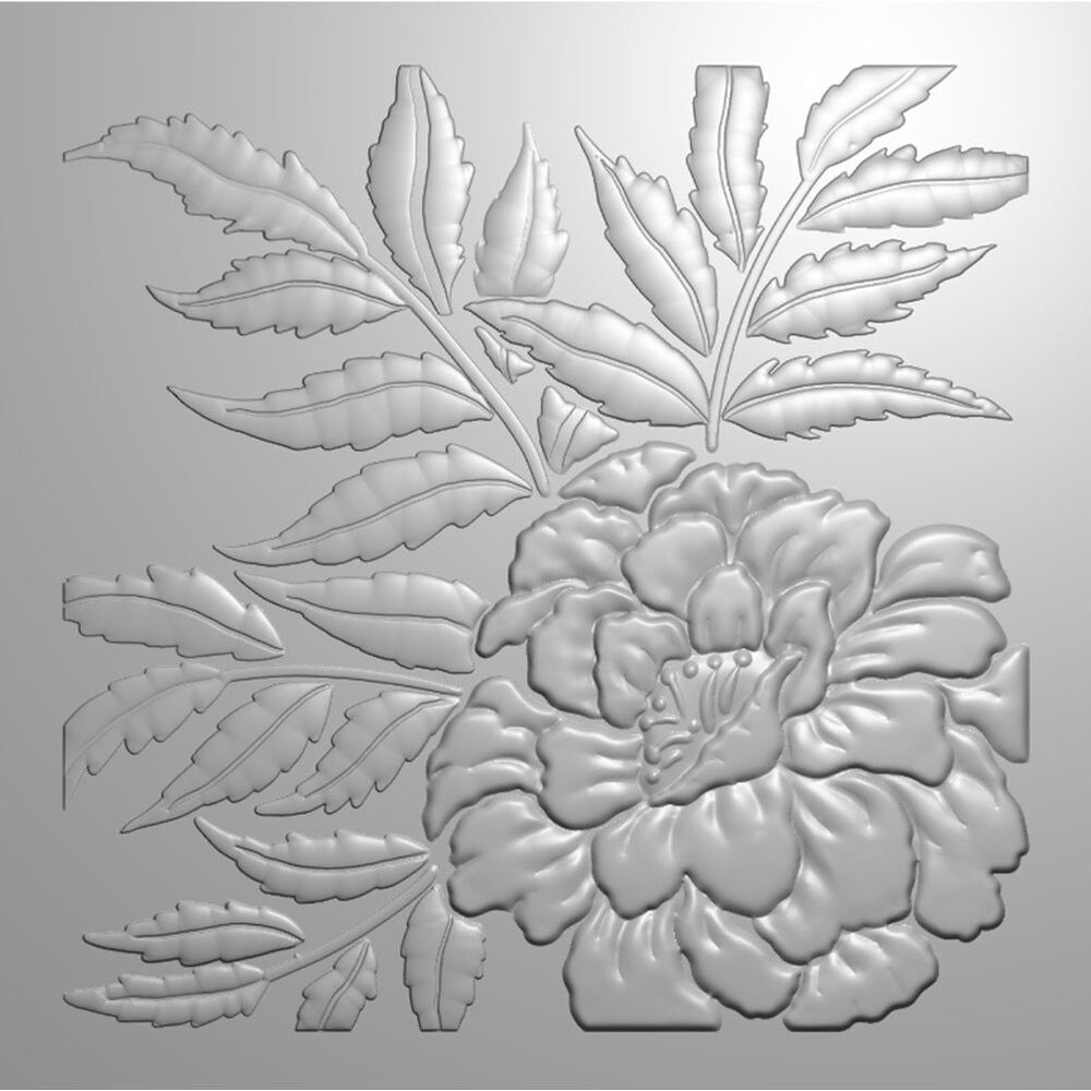 Crafter's Companion Marigold Medley 3D Embossing Folder sd-dod-ef5.5-3d-mame Detailed Product Image