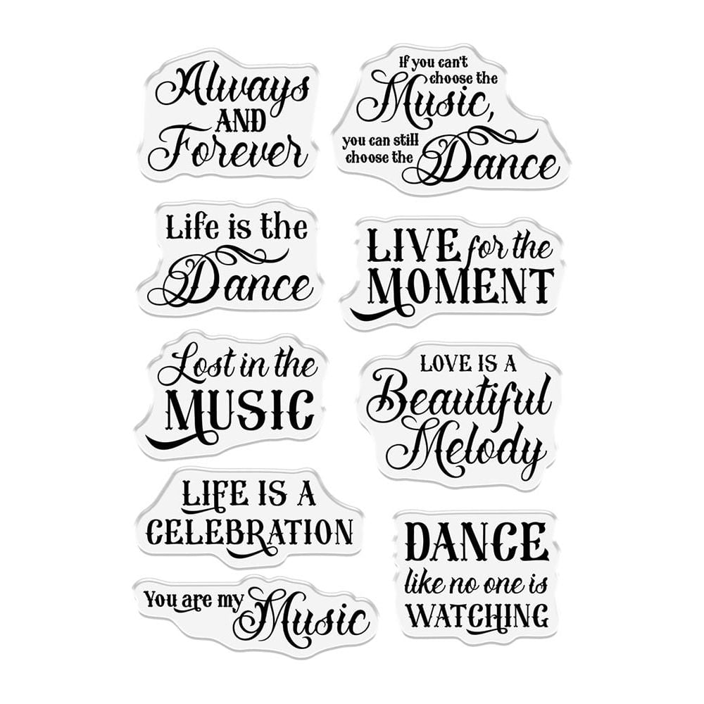 Crafter's Companion Life Is A Dance Clear Stamps sd-dod-stp-litd Sentiments