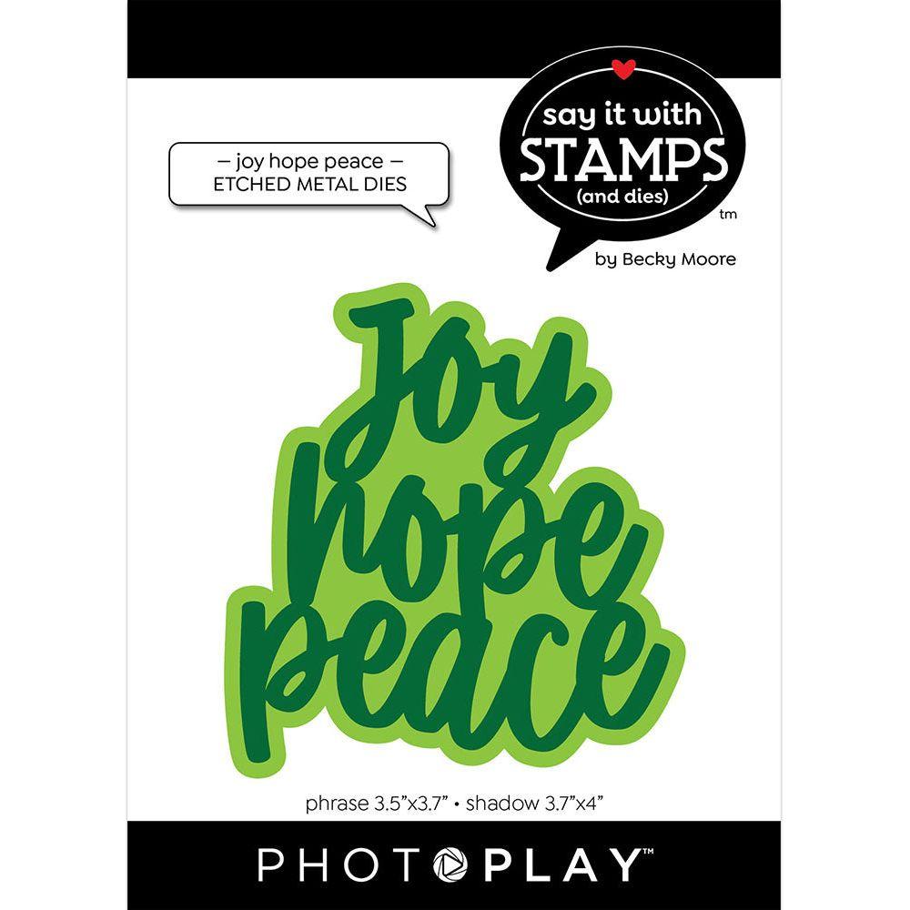 PhotoPlay Joy Hope Peace Large Phrase And Shadow Dies sis4180