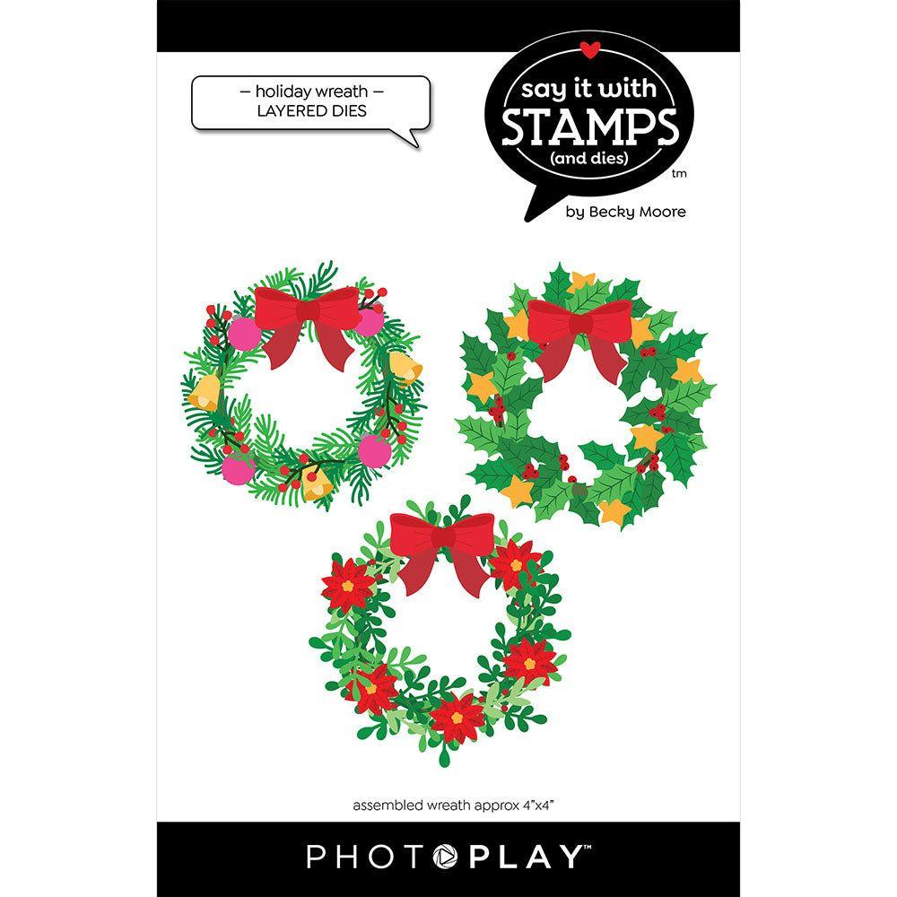 PhotoPlay Holiday Wreath Layered Dies sis4201