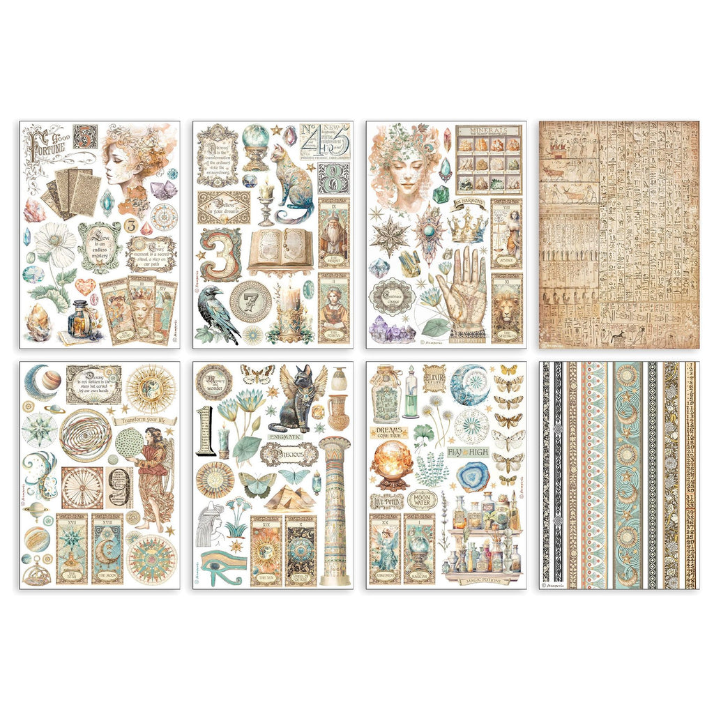 Stamperia Fortune Washi Pad Sheets A5 sbw06 pages