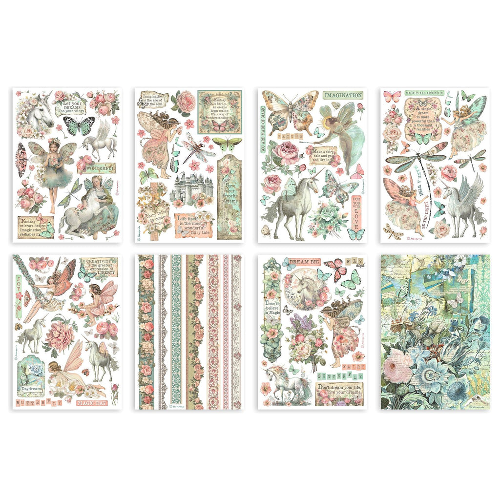 Stamperia Wonderland Washi Pad A5 sbw08 sheets