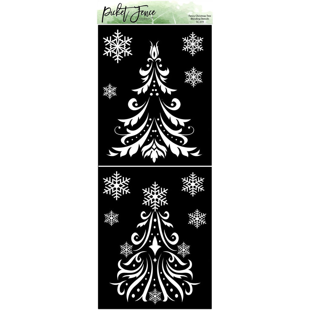 Picket Fence Studios Fancy Christmas Tree Blending Stencils sc-319