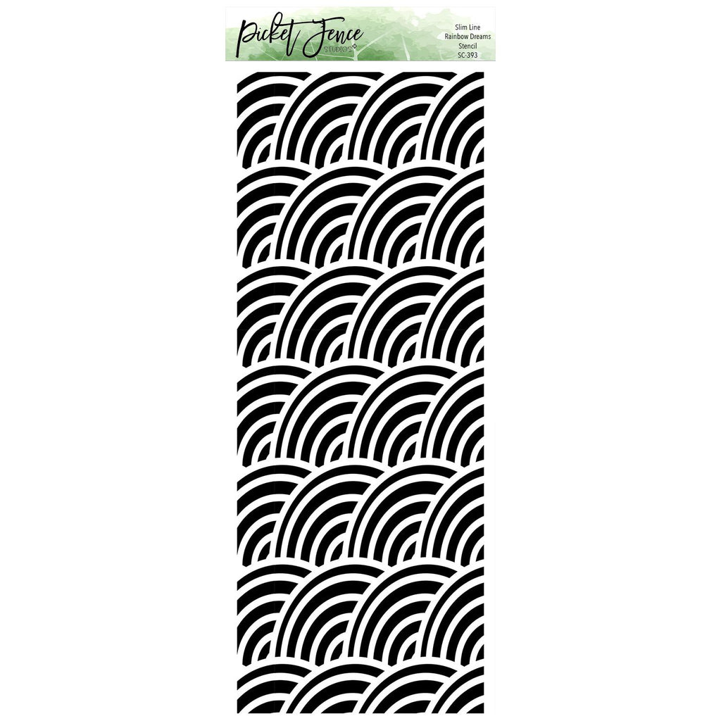 Picket Fence Studios Slim Line Rainbow Dreams Stencil sc-393