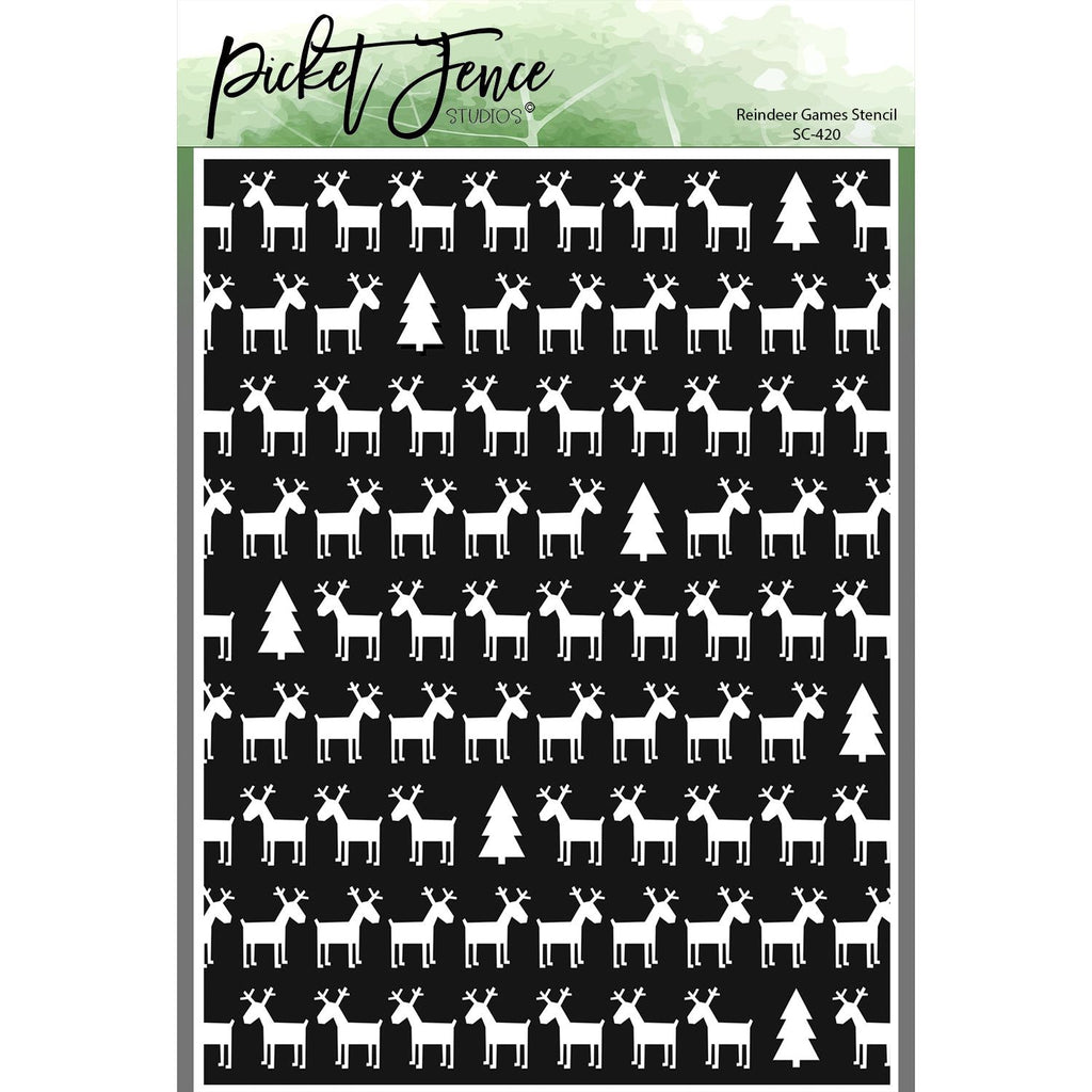 Picket Fence Studios Reindeer Games Stencil sc-420