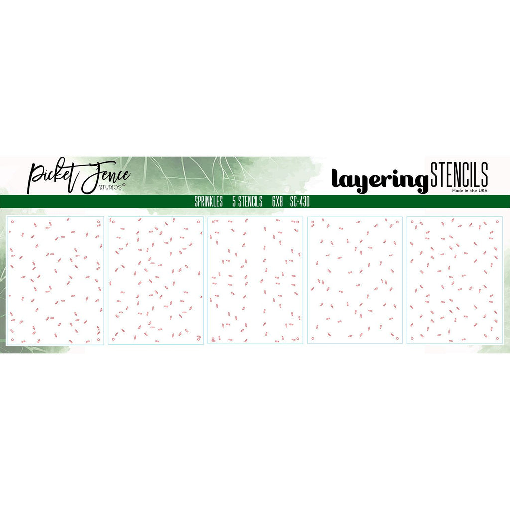 Picket Fence Studios Sprinkles Layering Stencils sc-430