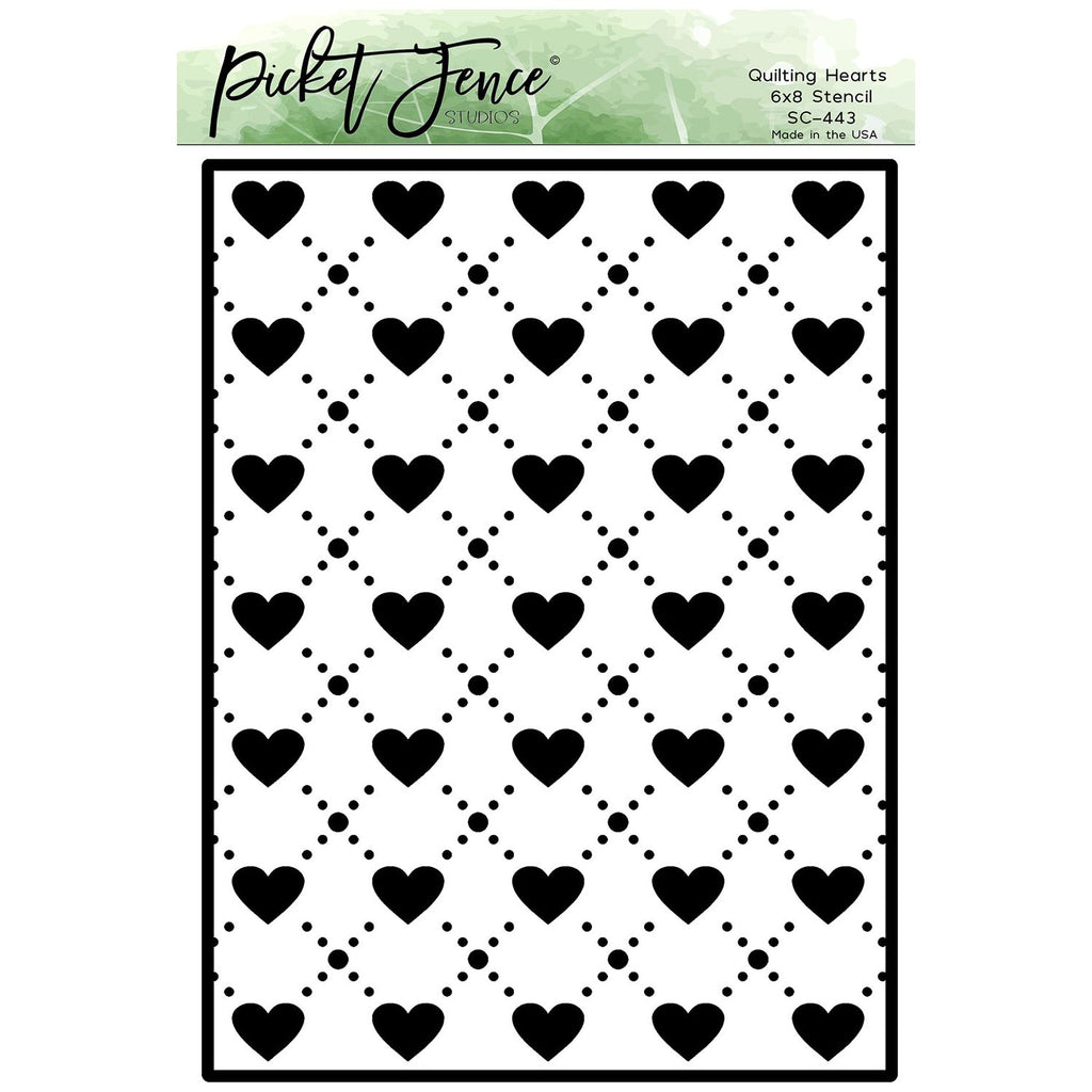 Picket Fence Studios Quilting Hearts Stencil sc-443