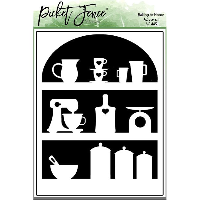 Picket Fence Studios Baking at Home A2 Stencil sc-445