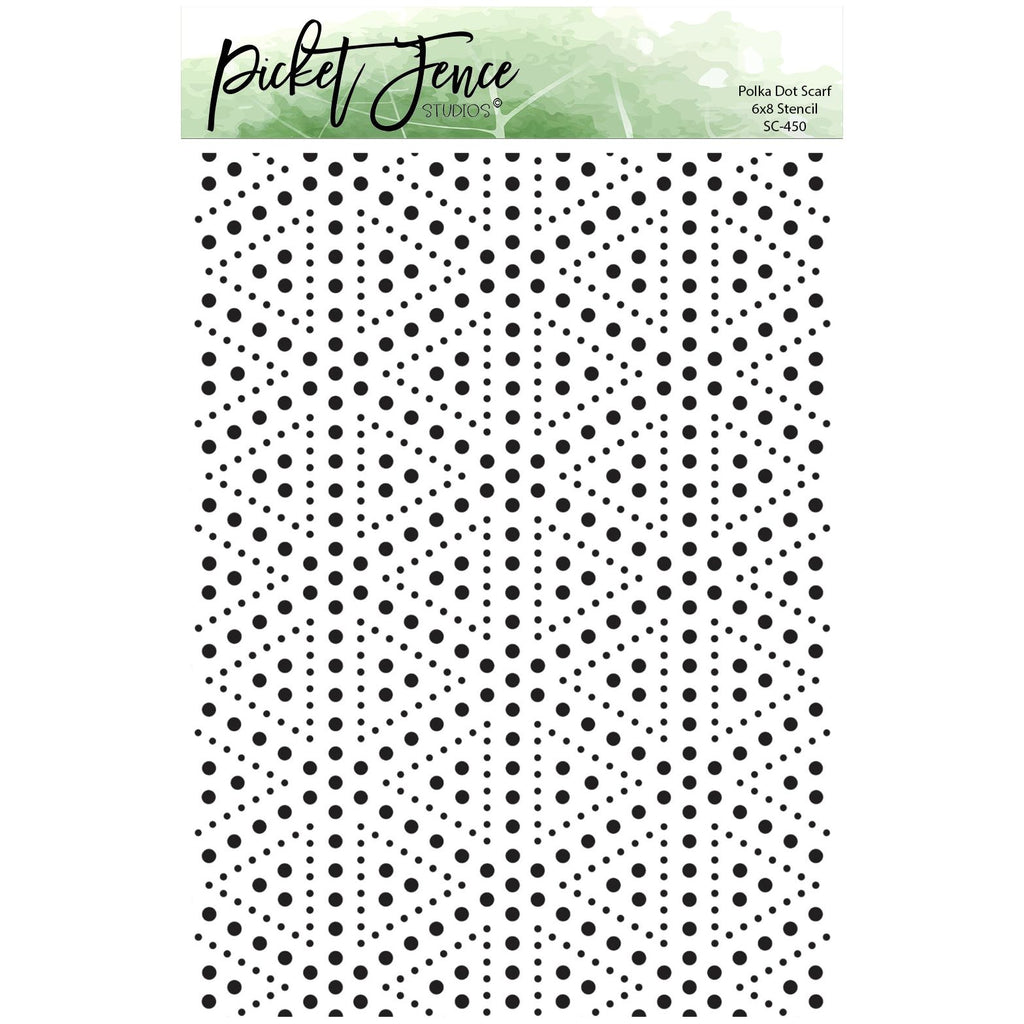 Picket Fence Studios Polka Dot Scarf 6x8 Stencil sc-450