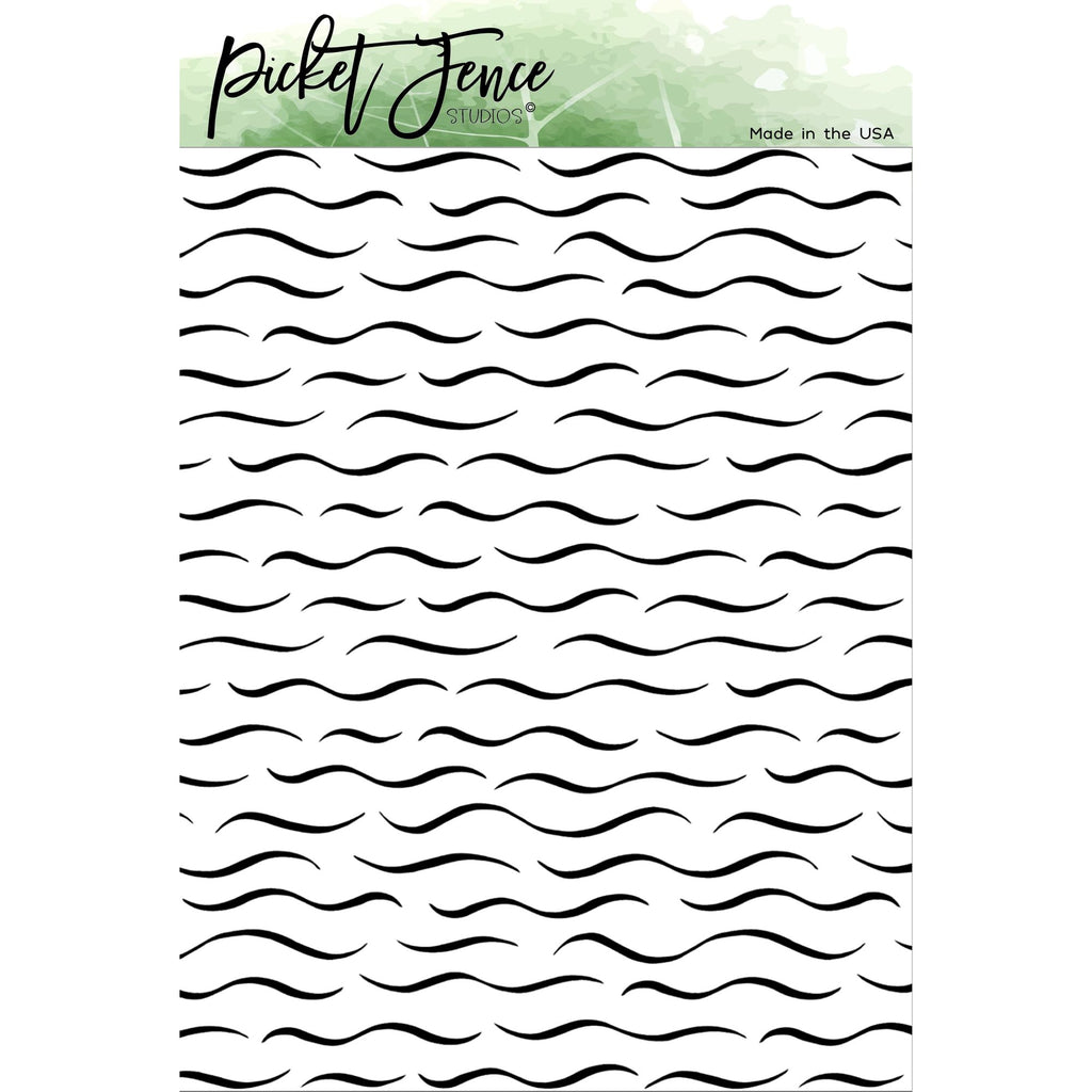 Picket Fence Studios Ocean Waves Stencil sc-451