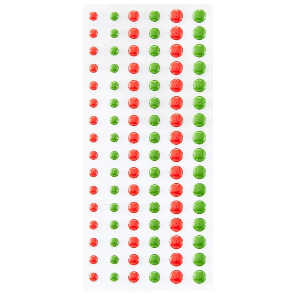 SCS-290 Spellbinders Dimensional Red and Green Enamel Dots stickers