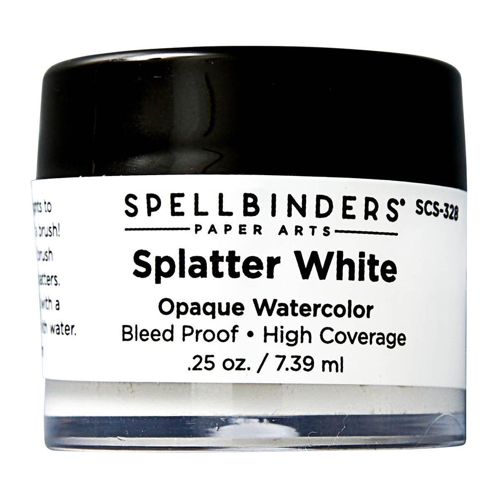 scs-328 Spellbinders Splatter White Opaque Watercolor