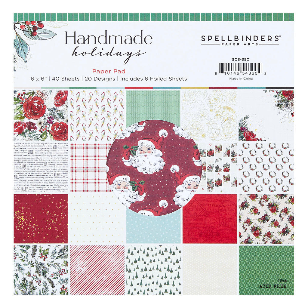 Spellbinders Handmade Holidays 6x6 Paper Pad scs-350