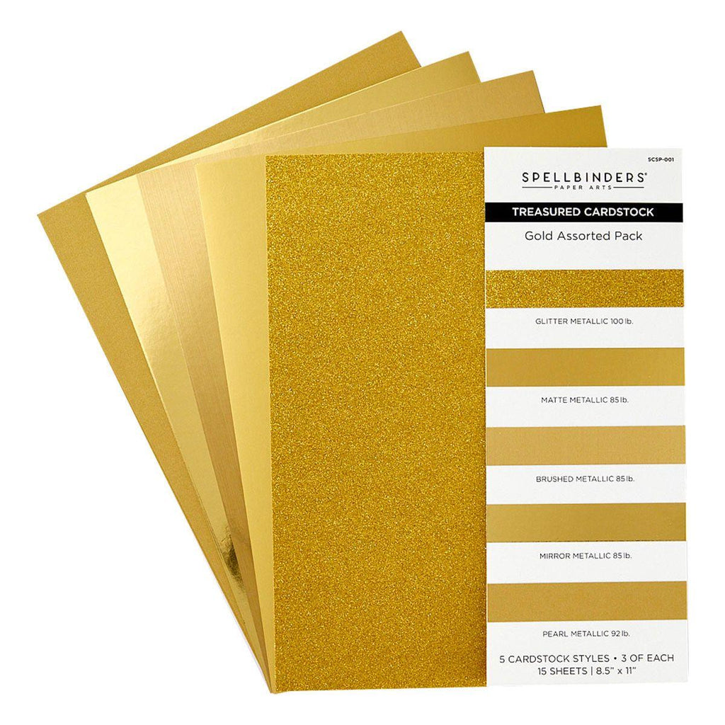 Spellbinders Gold Assortment Treasured Cardstock Pack scsp-001