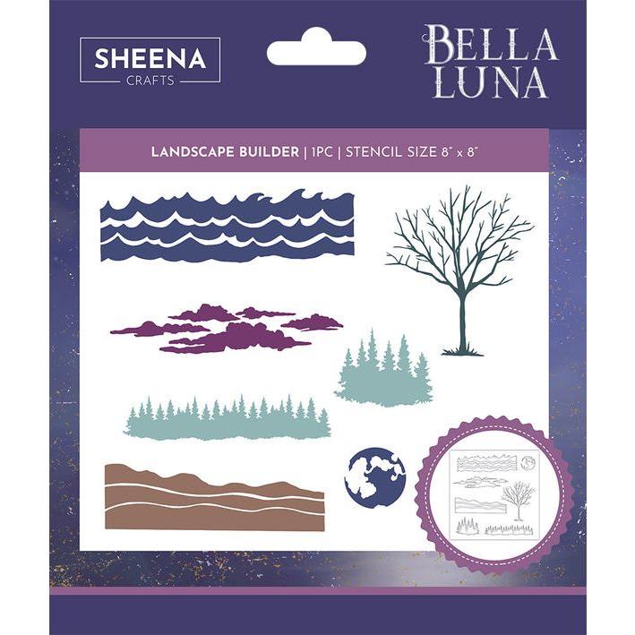 Crafter's Companion Bella Luna Landscape Builder 8 x 8 Stencil sd-bl-sten-lanbu