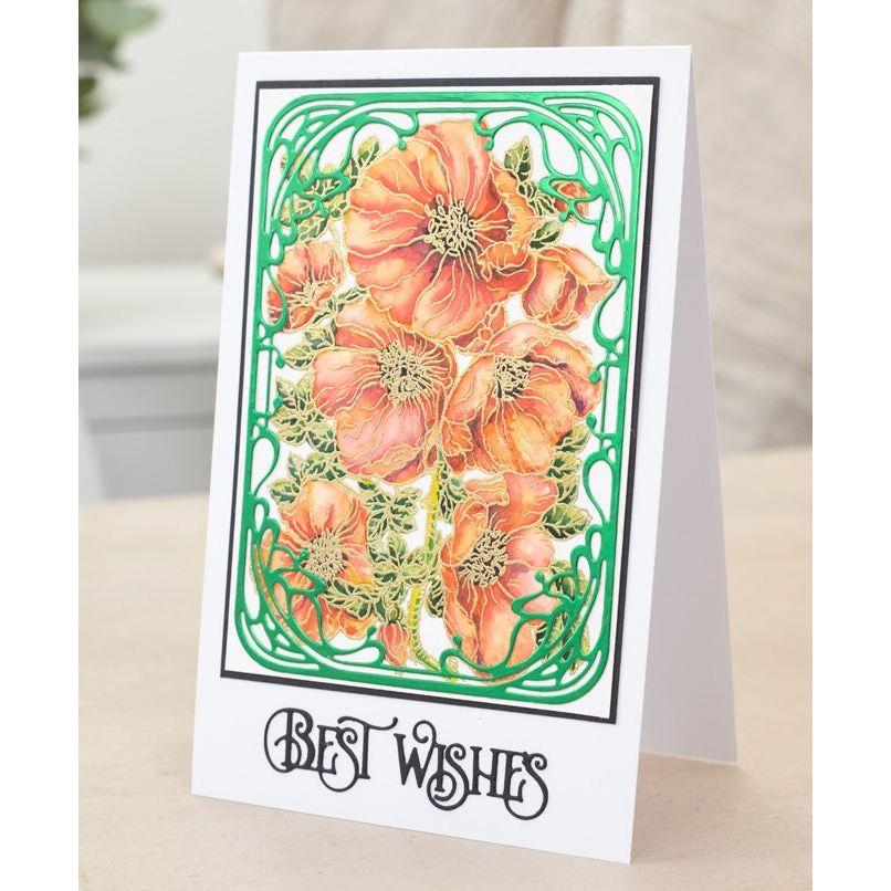 Crafter's Companion Wild Roses Clear Stamp sd-itf-bf-stp-wr best wishes card