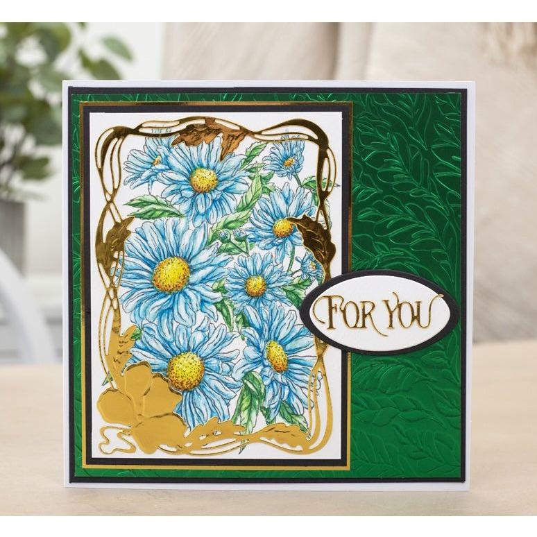 Crafter's Companion Delightful Daisies Clear Stamp sd-itf-bf-stp-dd blue daisy card