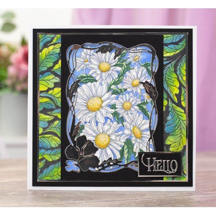 Crafter's Companion Delightful Daisies Clear Stamp sd-itf-bf-stp-dd white daisy card hello