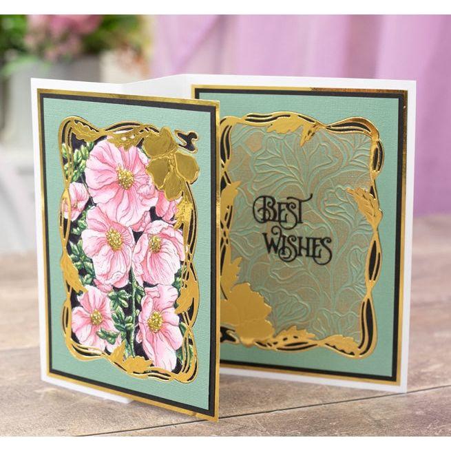 Crafter's Companion Wild Roses Clear Stamp sd-itf-bf-stp-wr fancy flower card