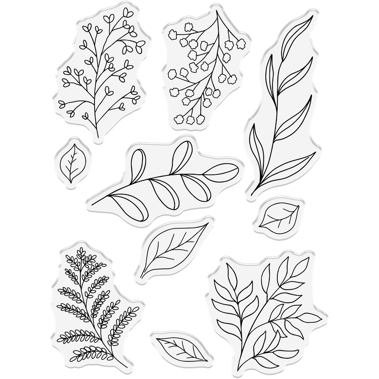 Crafter's Companion Foliage Fillers Clear Stamps sd-wf-stp-fofi stamp outlines