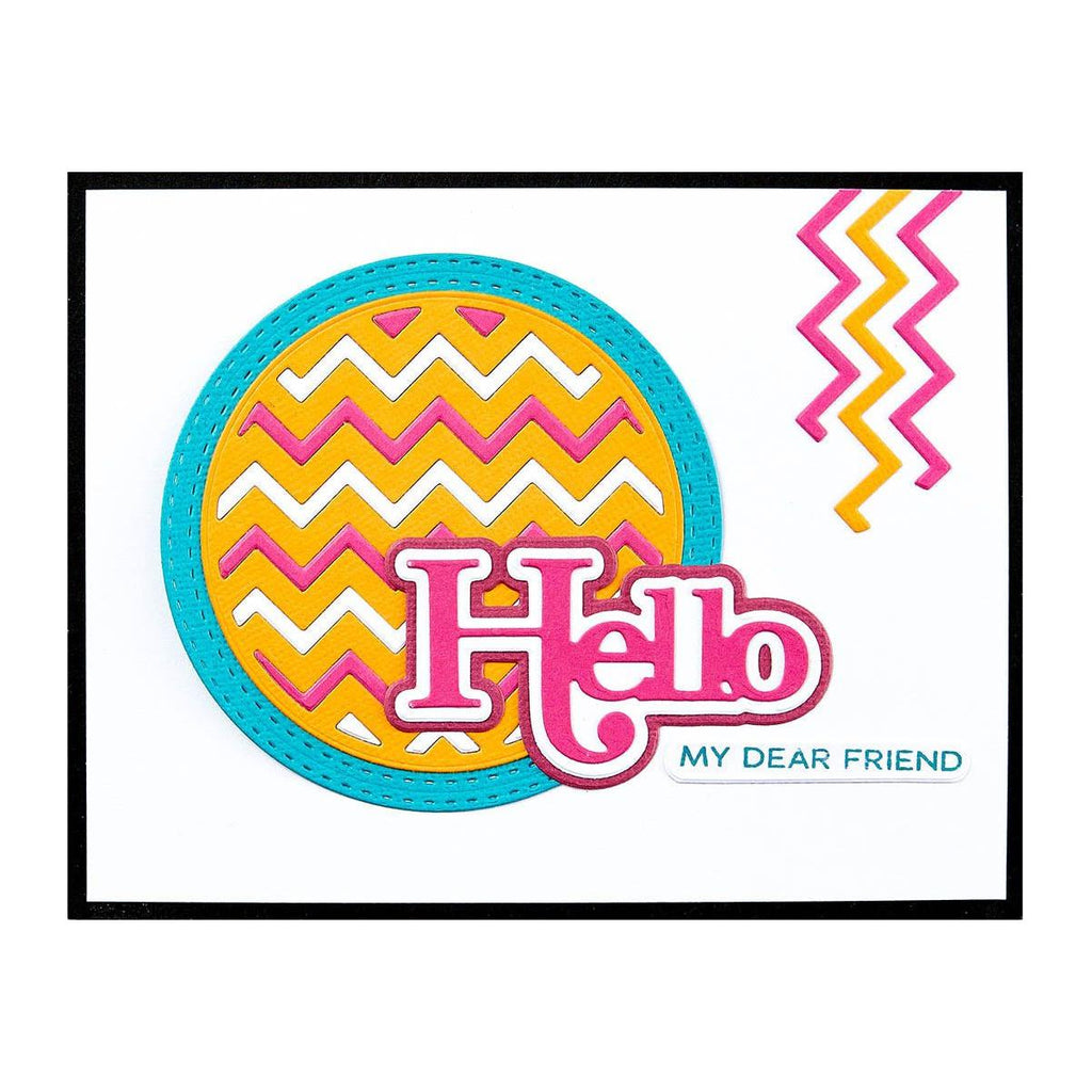 Spellbinders A Little Hello Sentiments Clear Stamp and Die Set sds-191 hello