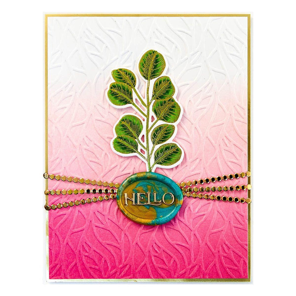 Spellbinders Leafy Helix Embossing Folder ses-059 hello