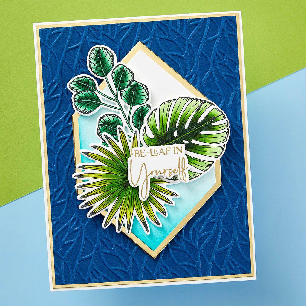 Spellbinders Leafy Helix Embossing Folder ses-059 fun leaves