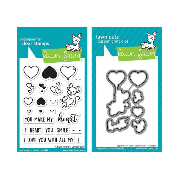 Lawn Fawn - ALL MY HEART - Stamps Set – Hallmark Scrapbook