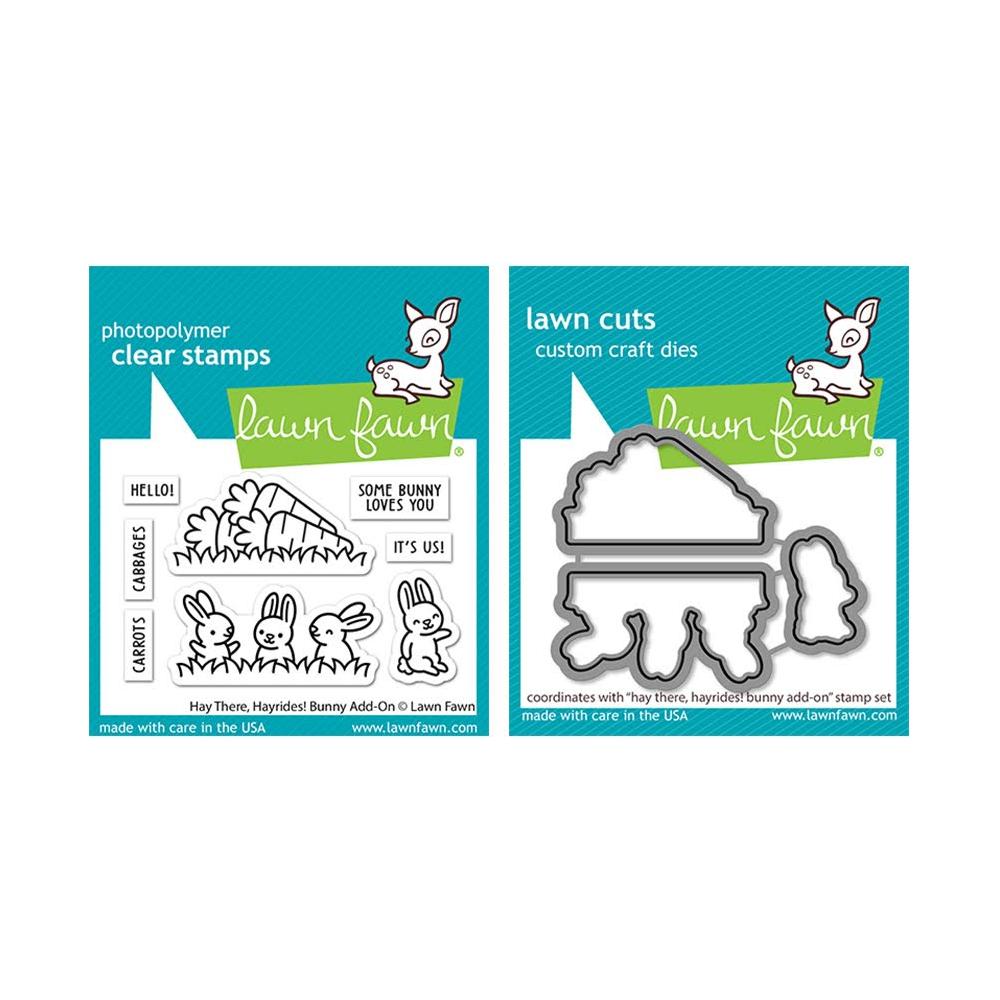 Lawn Fawn Set Hay There, Hayrides! Bunny Add-On Clear Stamps and Dies