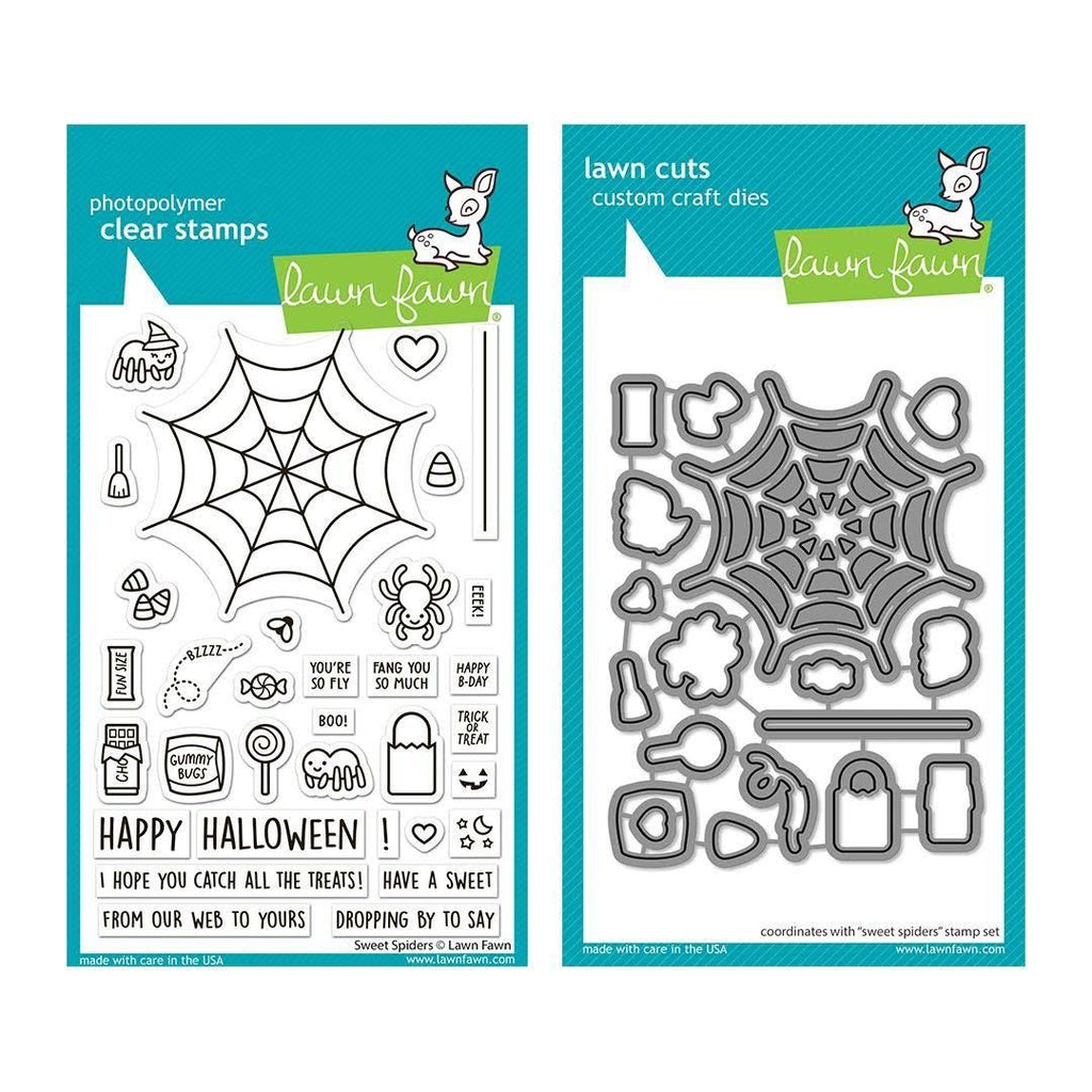 Lawn Fawn Sweet Spiders Stamps and Dies Set