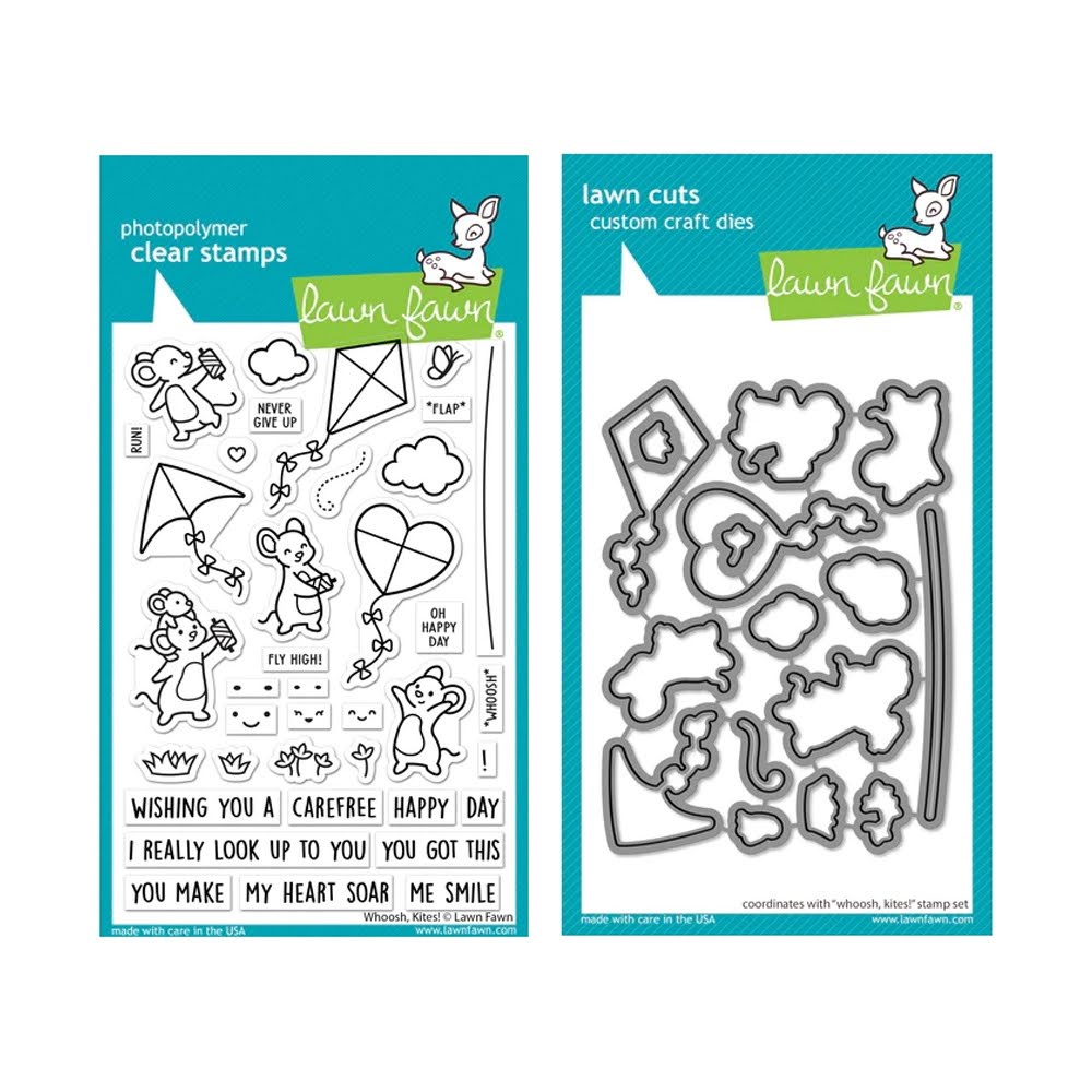 Lawn Fawn Whoosh, Kites! Clear Stamps and Dies Set
