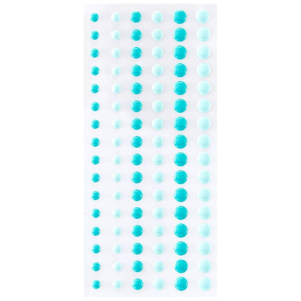 SCS-287 Spellbinders Dimensional Two Tone Teal Enamel Dots stickers