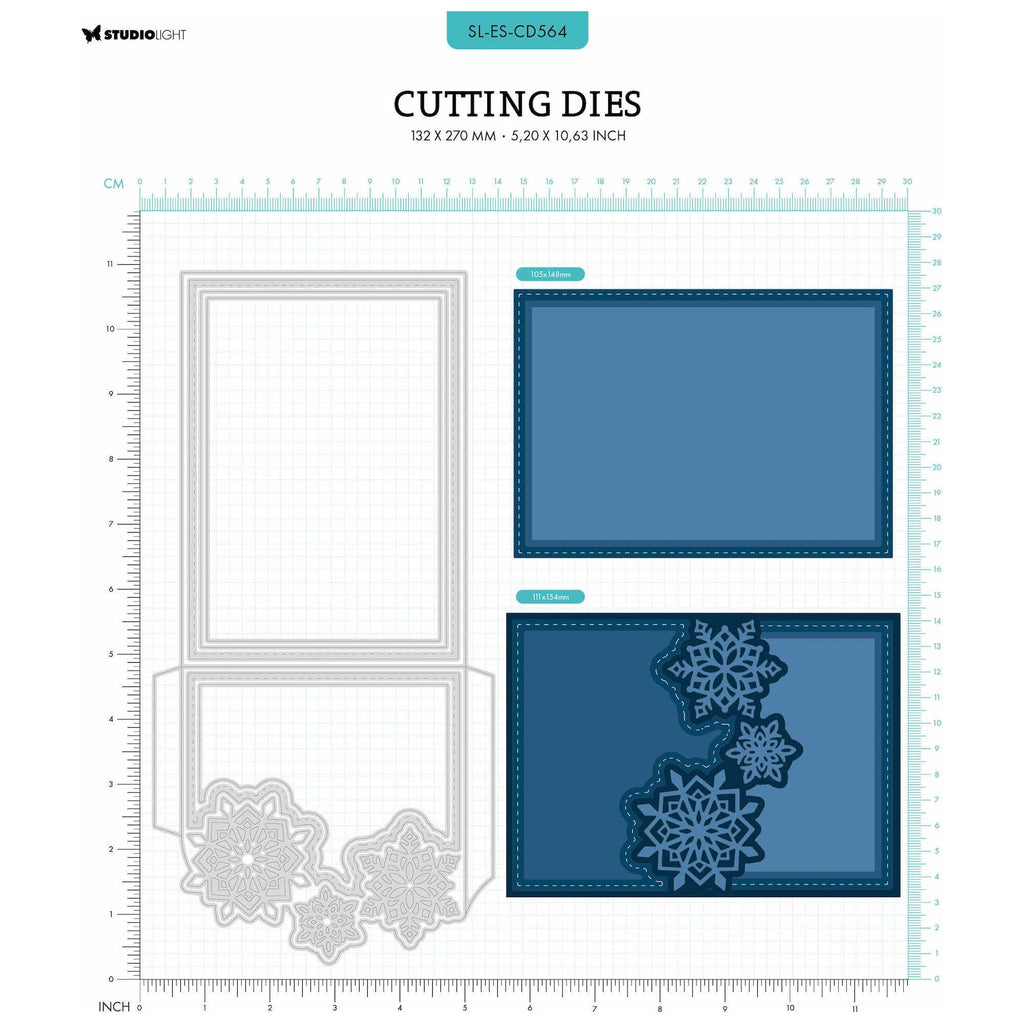 Studio Light Snow Envelope Essentials Dies sl-es-cd564 dimensions