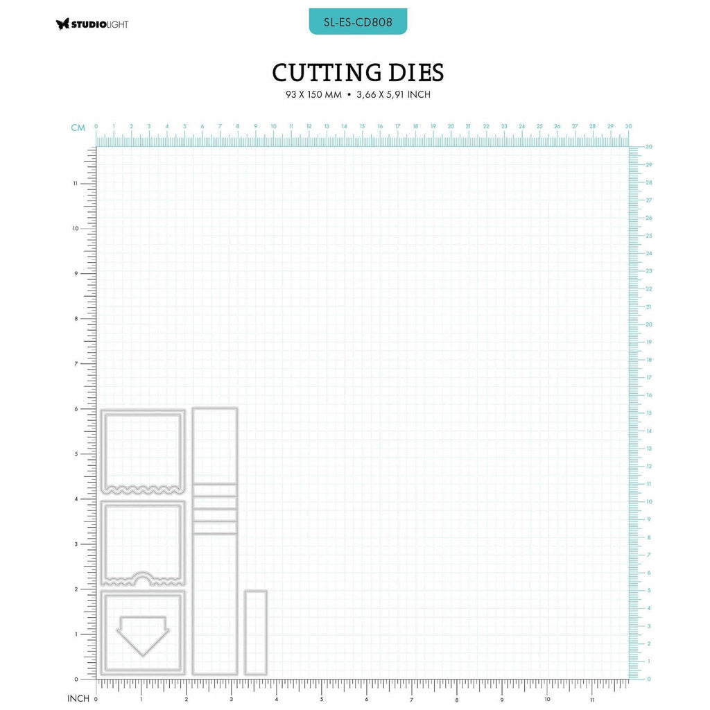 Studio Light Waterfall Effect Dies Essentials sl-es-cd808 line art