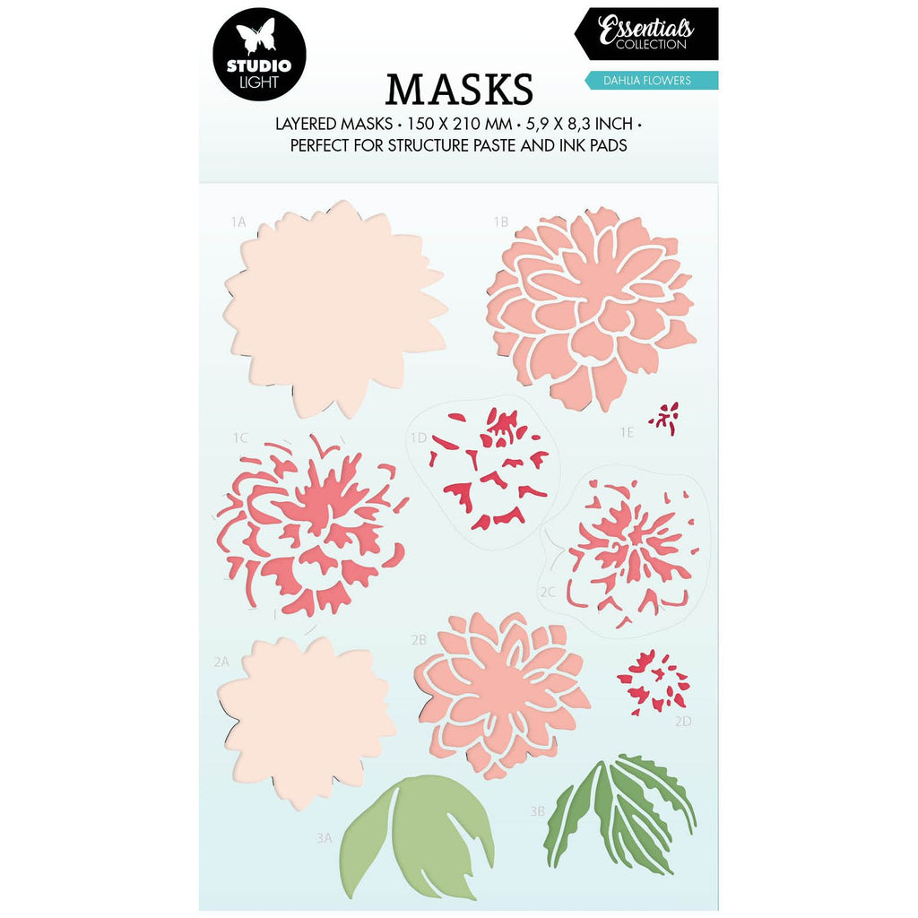 Studio Light Dahlia Flowers Stencil sl-es-mask195