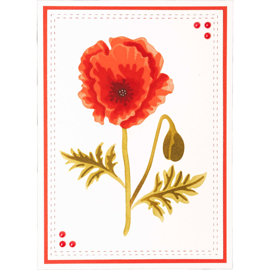 Studio Light Poppy Flowers Stencil sl-es-mask196 simple poppy card