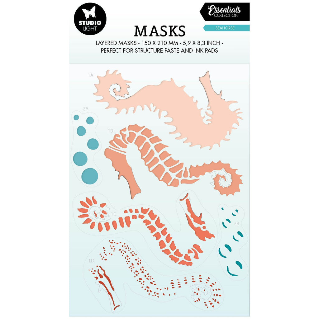 Studio Light Seahorse Stencil sl-es-mask197