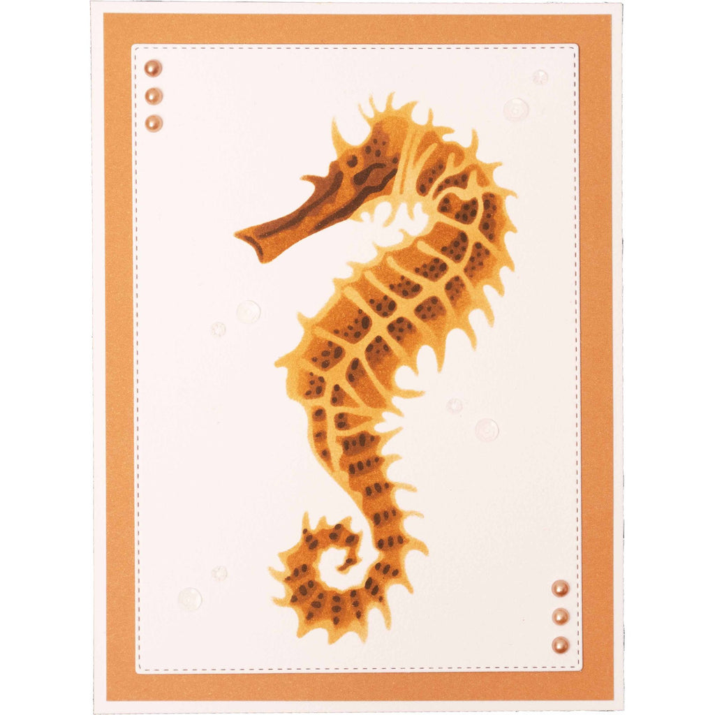 Studio Light Seahorse Stencil sl-es-mask197 simple seahorse card