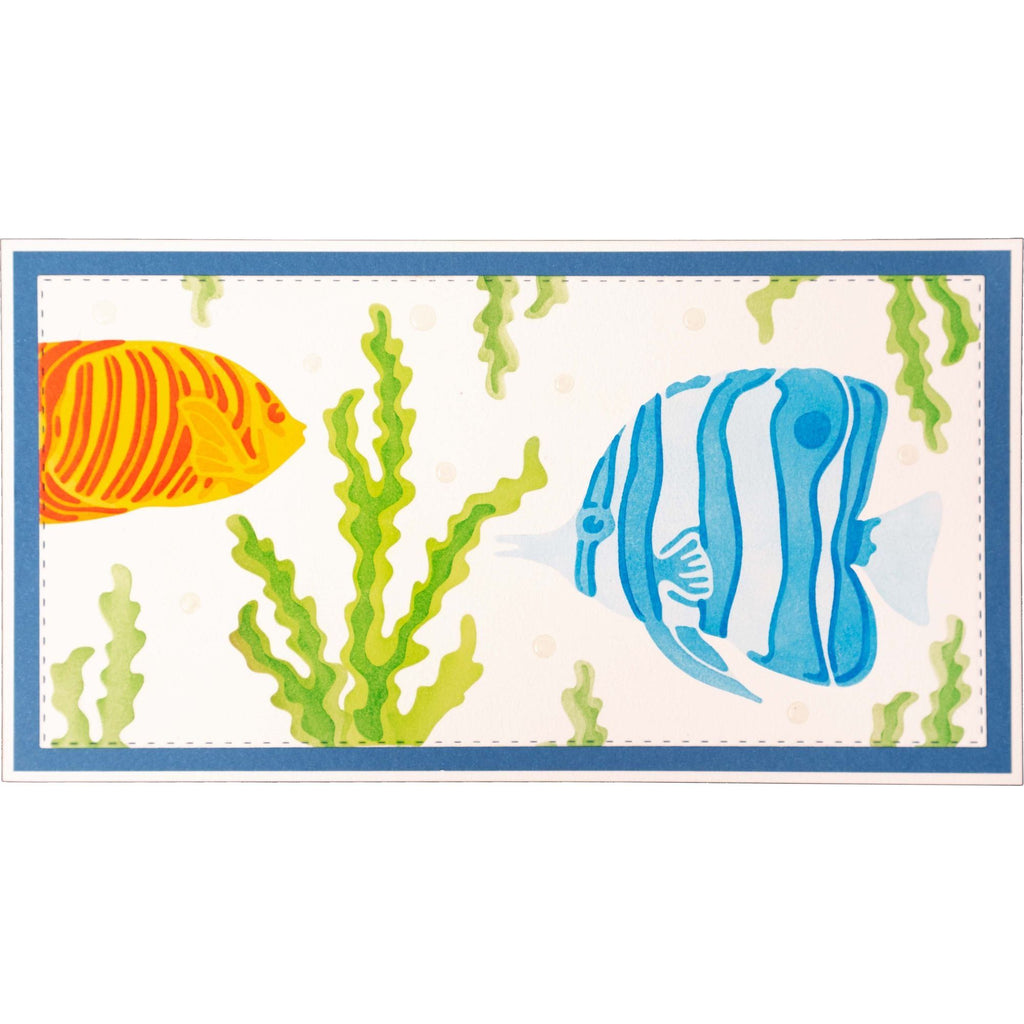 Studio Light Ocean Fish Stencil sl-es-mask198 striped fish card