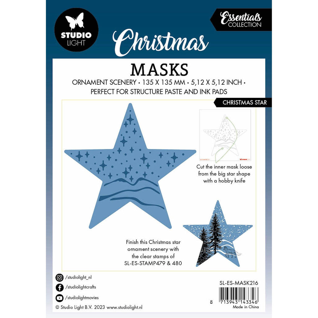 Studio Light Christmas Star Essentials Mask sl-es-mask216 back