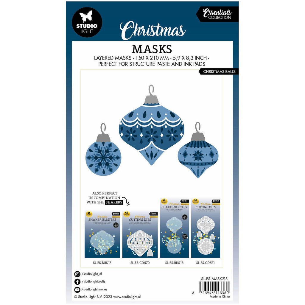 Studio Light Christmas Balls Essentials Mask sl-es-mask218 back