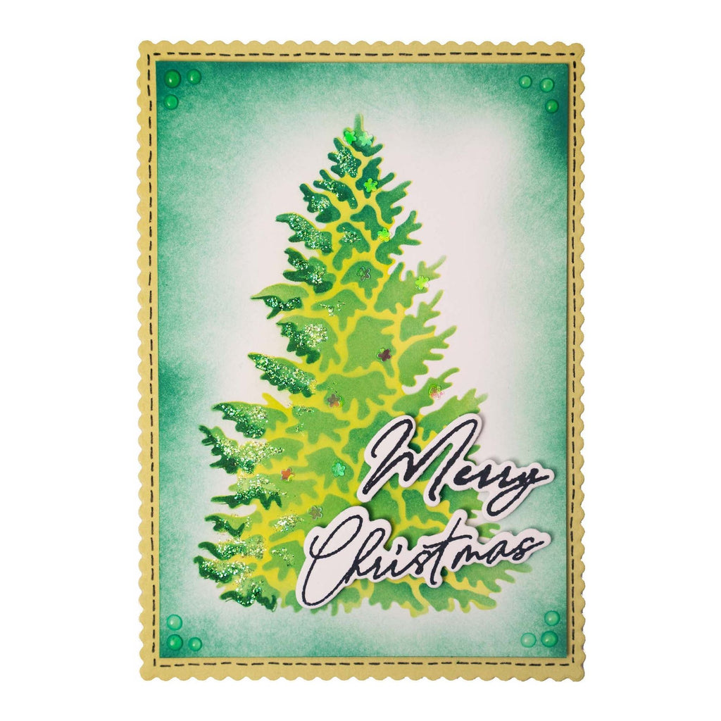 Studio Light Merry Christmas Stamps & Dies sl-es-scd60 tree card