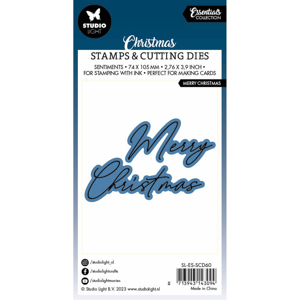 Studio Light Merry Christmas Stamps & Dies sl-es-scd60 back