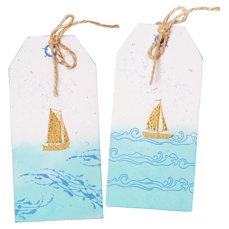 Studio Light Ocean Clear Stamps sl-es-stamp433 sailboat tags